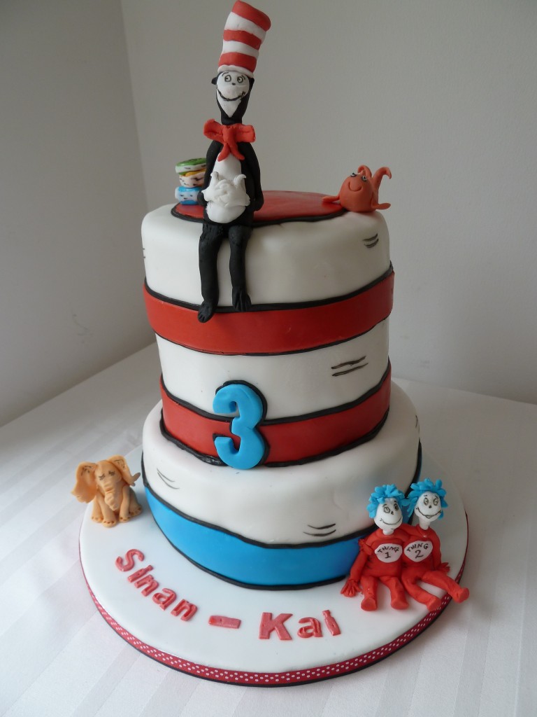 Cat and Hat Birthday Cake