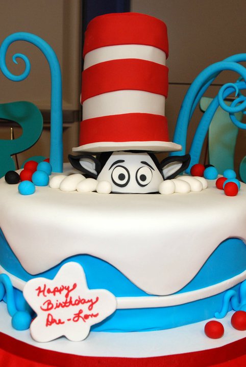 Cat and the Hat Birthday Cake