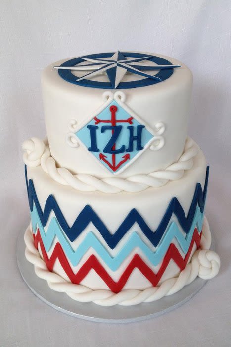 Chevron Birthday Cake