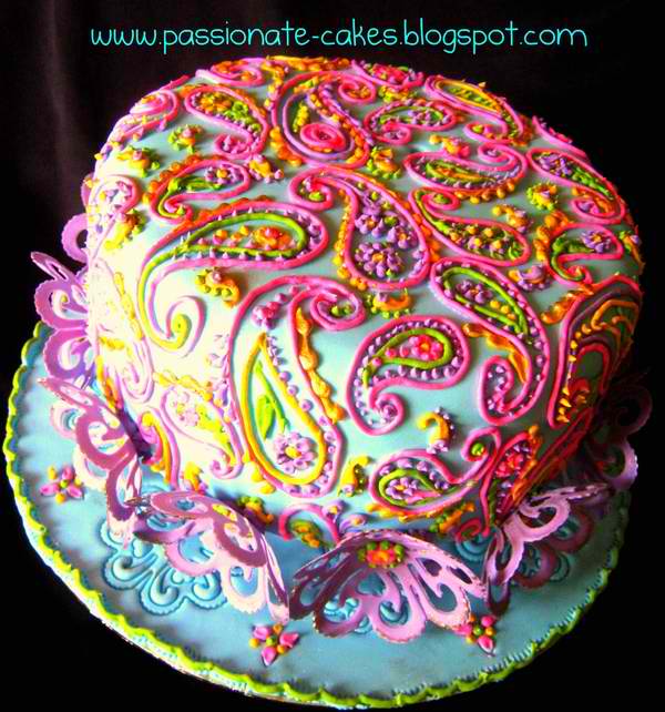 Colorful Paisley Cake