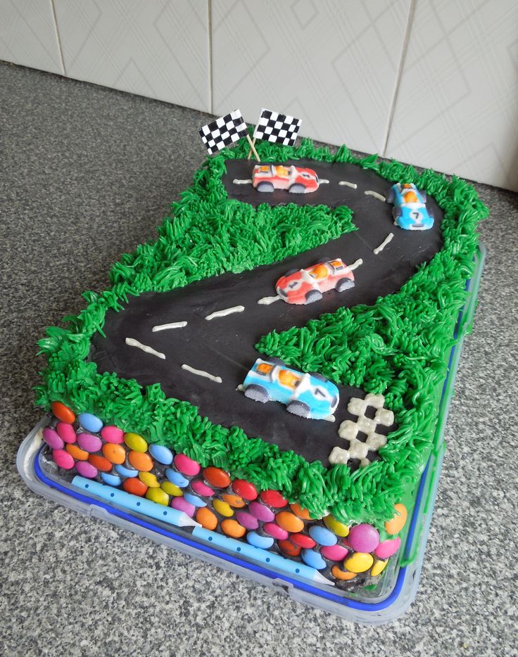 Easy Race Car Birthday Cakes