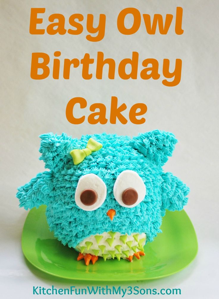 Easy to Make Owl Birthday Cakes