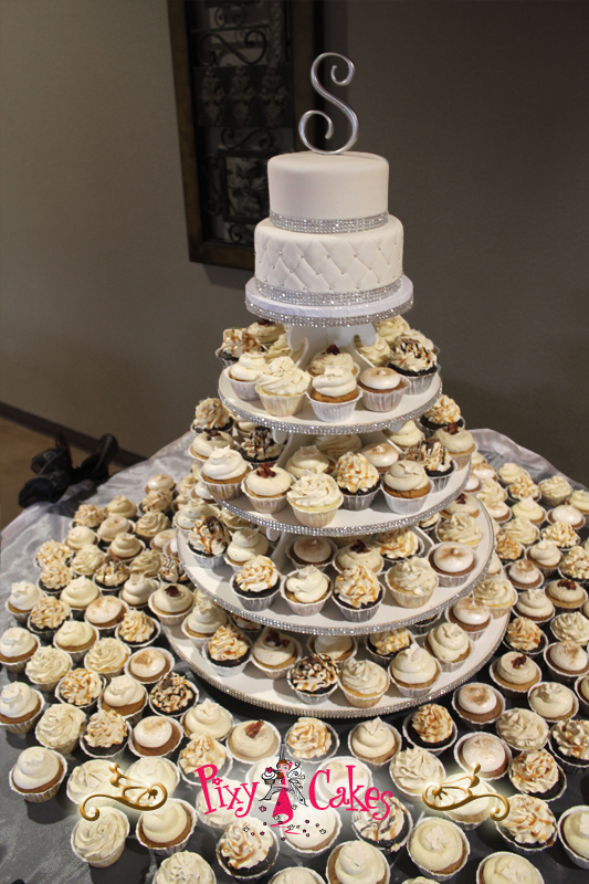 Elegant Wedding Cupcake Tower