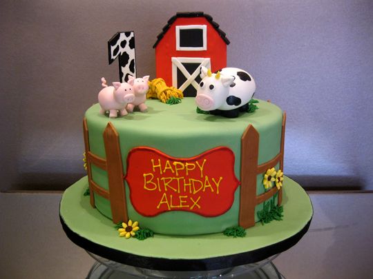 Farm Birthday Cake