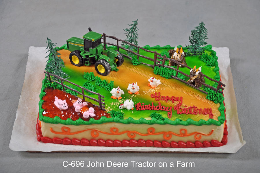 Farm Tractor Birthday Cake