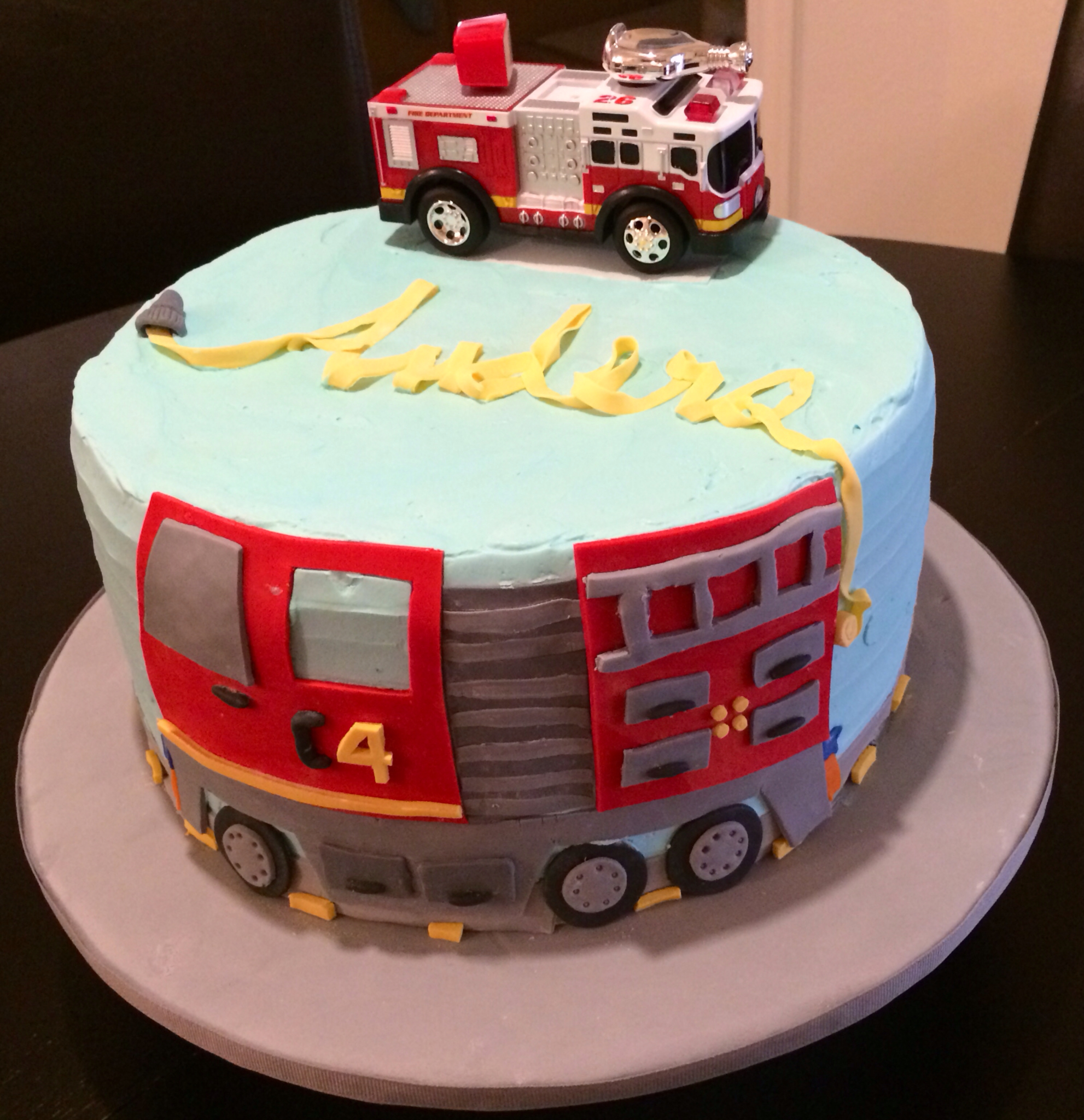 Fire Truck Birthday Cake