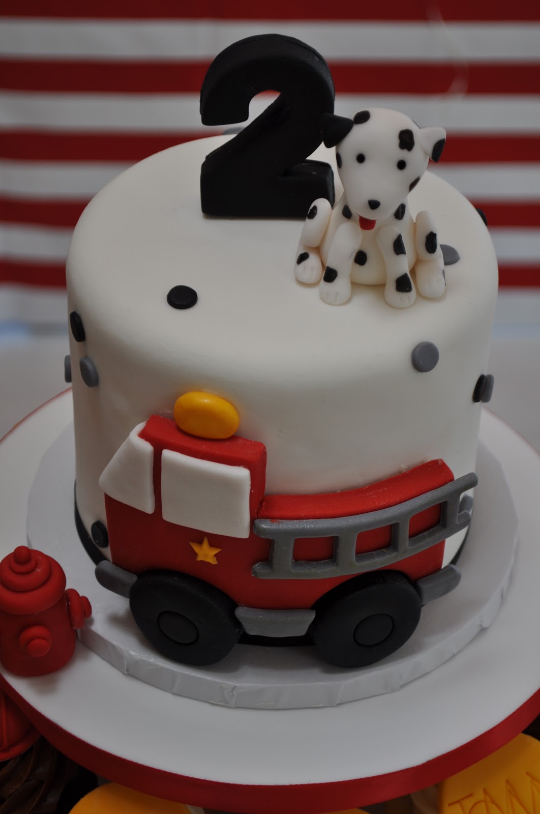 Fire Truck Birthday Party Cake