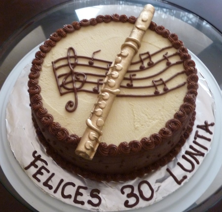 Flute Birthday Cake