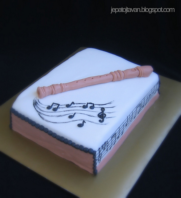 Flute Birthday Cake