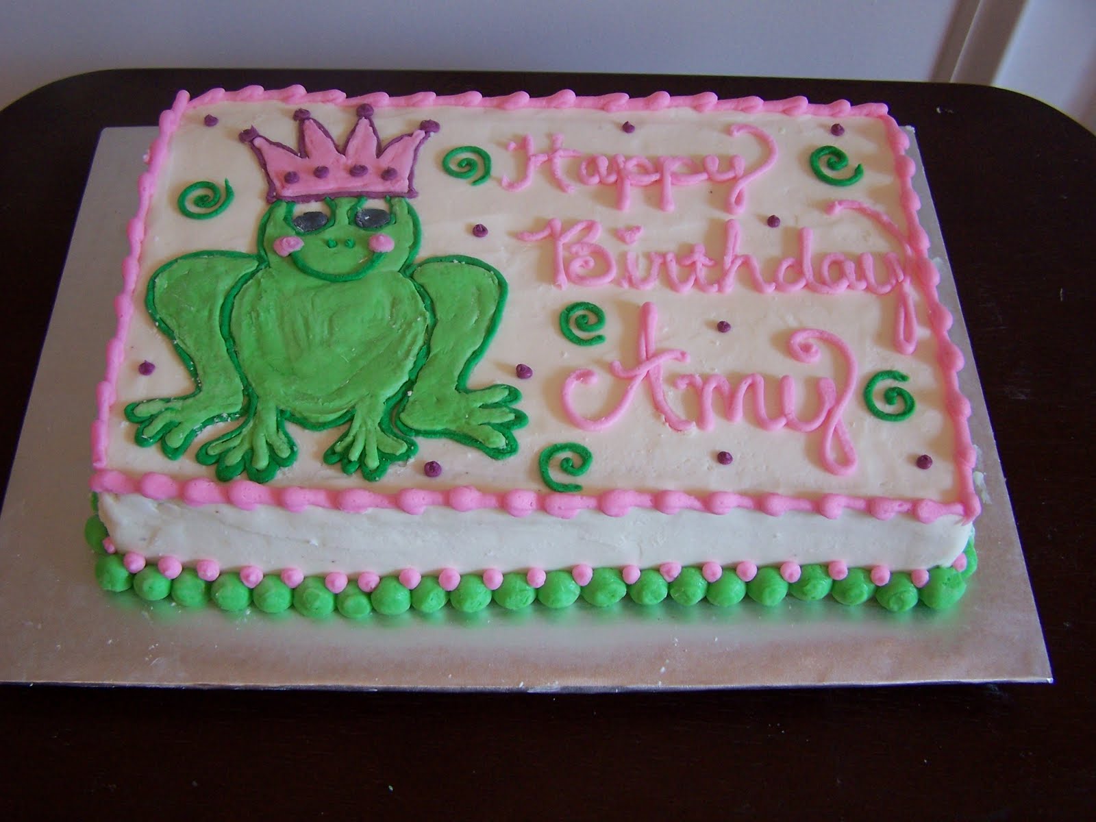 Frog Birthday Sheet Cake