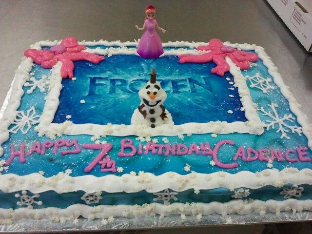 Frozen Themed Half Sheet Cakes