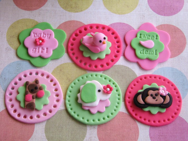 Girl Baby Shower Cupcake Toppers