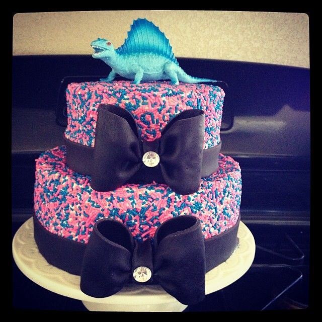 Girl Dinosaur Birthday Cake