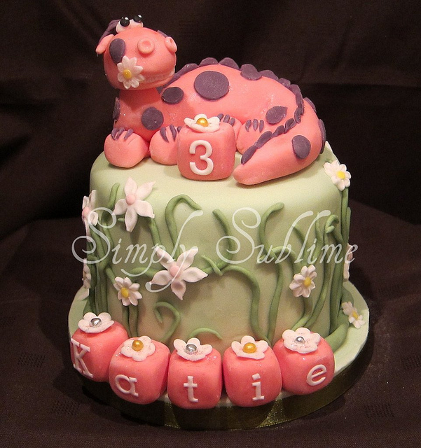 Girl Dinosaur Cake