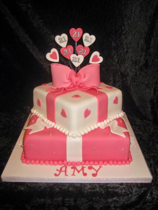 Girls 21st Birthday Cake