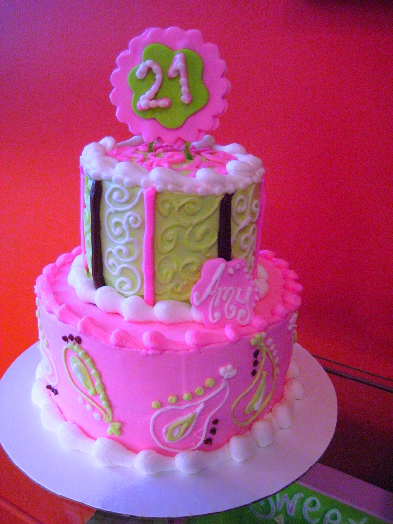 Girls 21st Birthday Cake