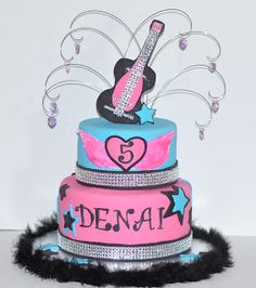 Girls Rock Star Birthday Cake