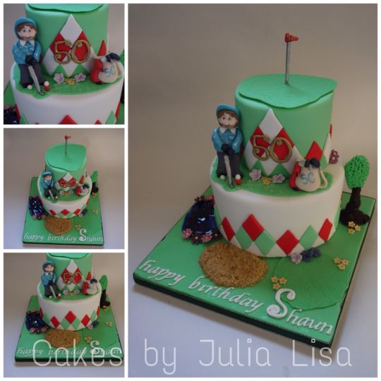 Golf Themed 50th Birthday Cake