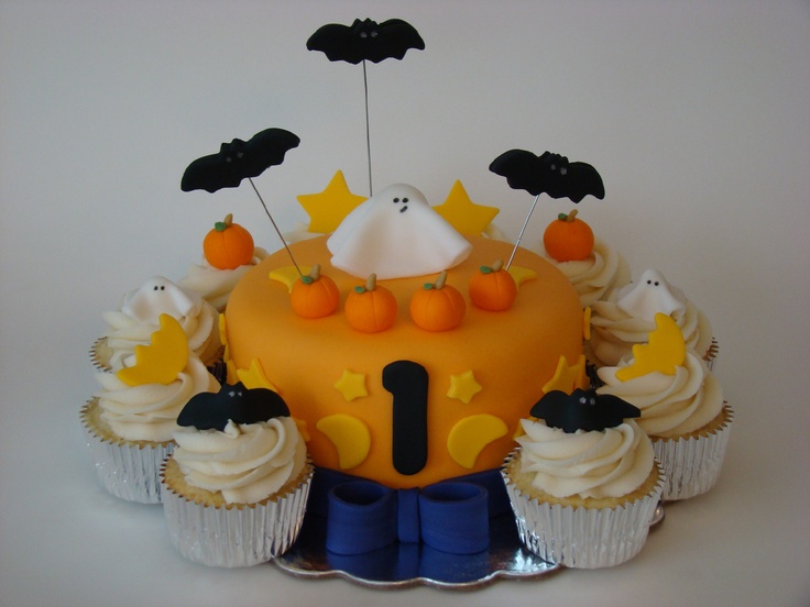 Halloween 1st Birthday Cupcake Cake