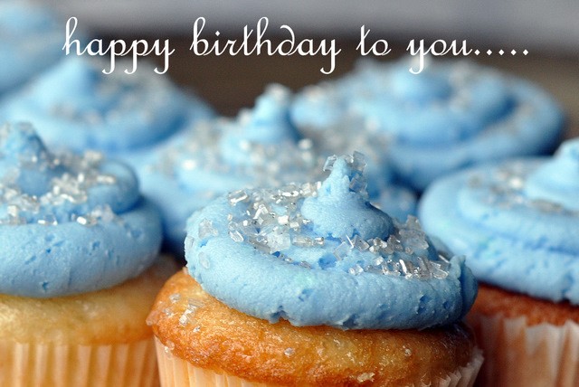 Happy Birthday Blue Cupcakes