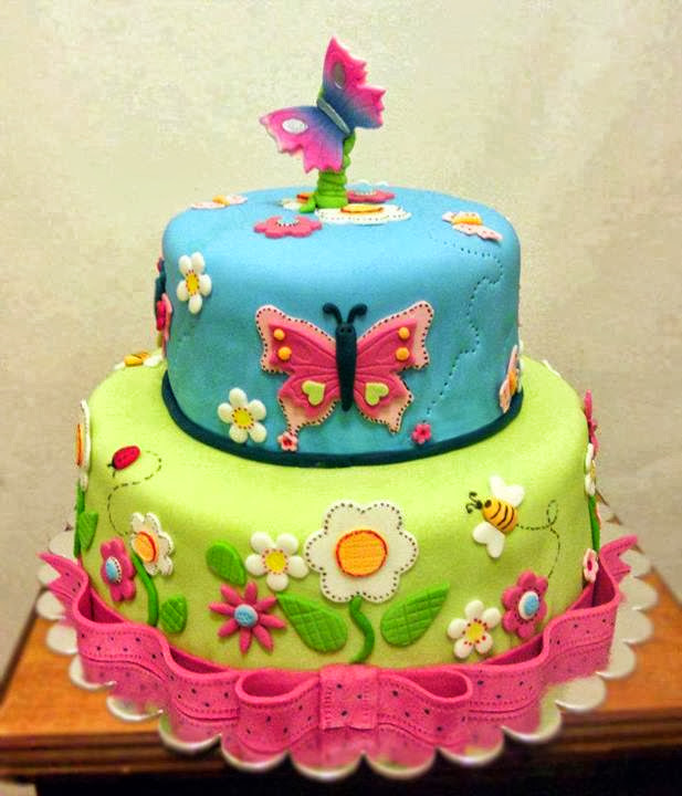 Happy Birthday Cake Butterflies