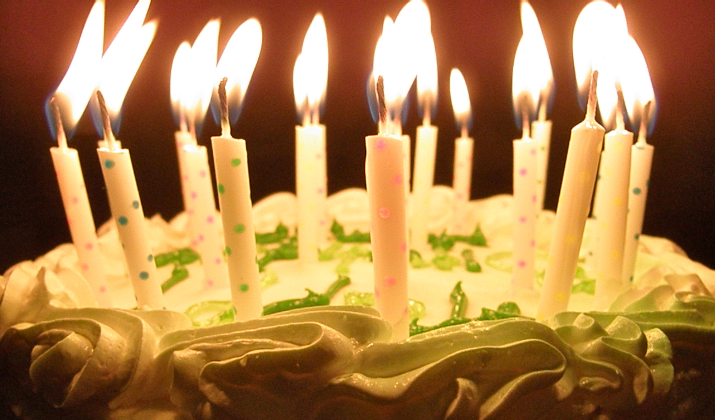 Happy Birthday Cake with Candles