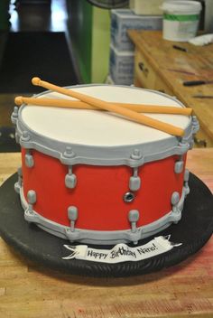 Happy Birthday Drum Cake