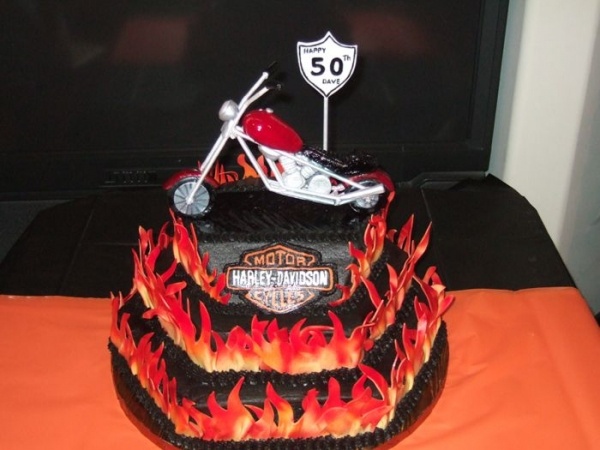 Harley-Davidson 50th Birthday Cake