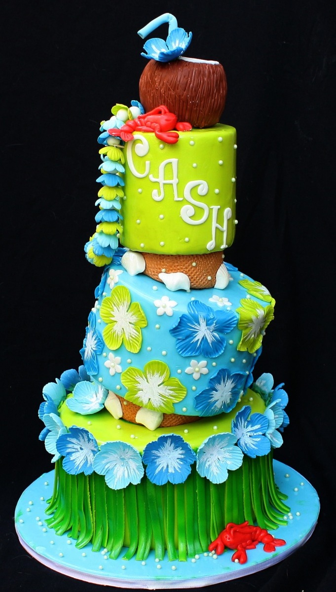 Hawaiian Luau Baby Shower Cake