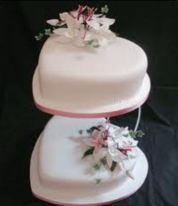 Heart Shaped Wedding Cake