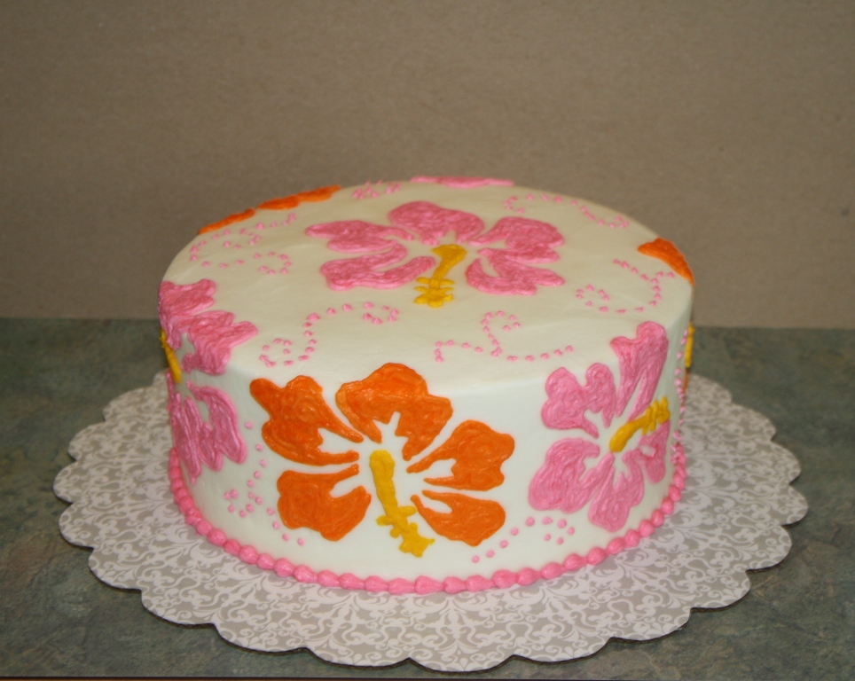 10 Photos of Hibiscus Flower Birthday Cakes