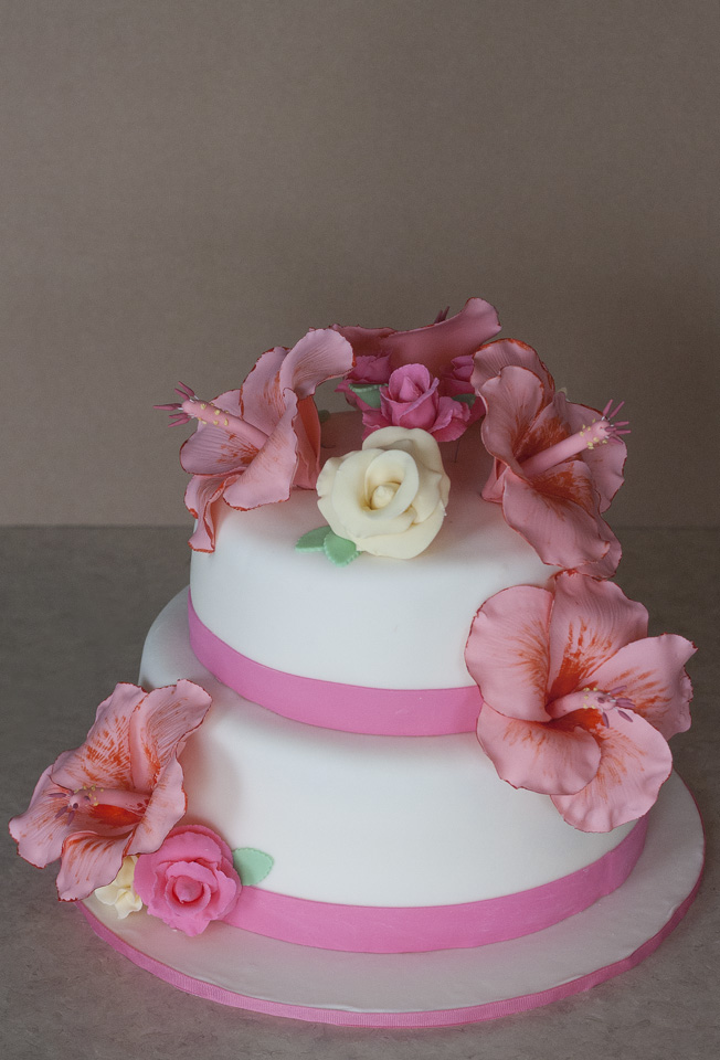 Hibiscus Flower Birthday Cake