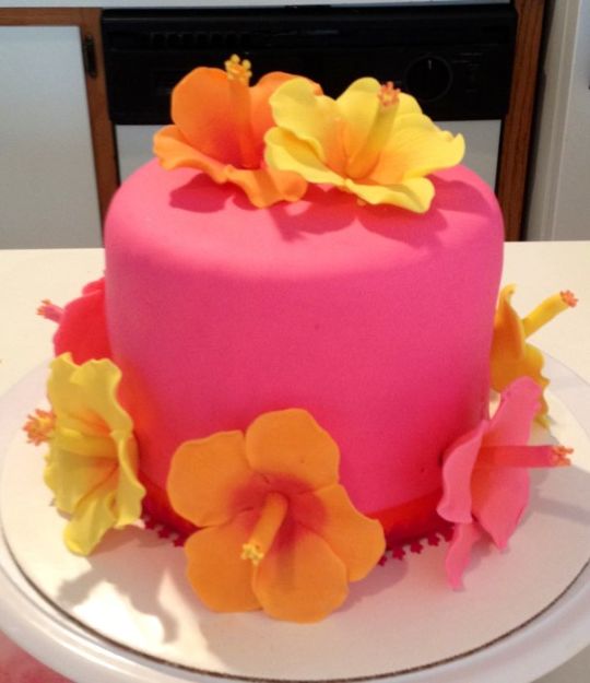 Hibiscus Flower Cake Decorations