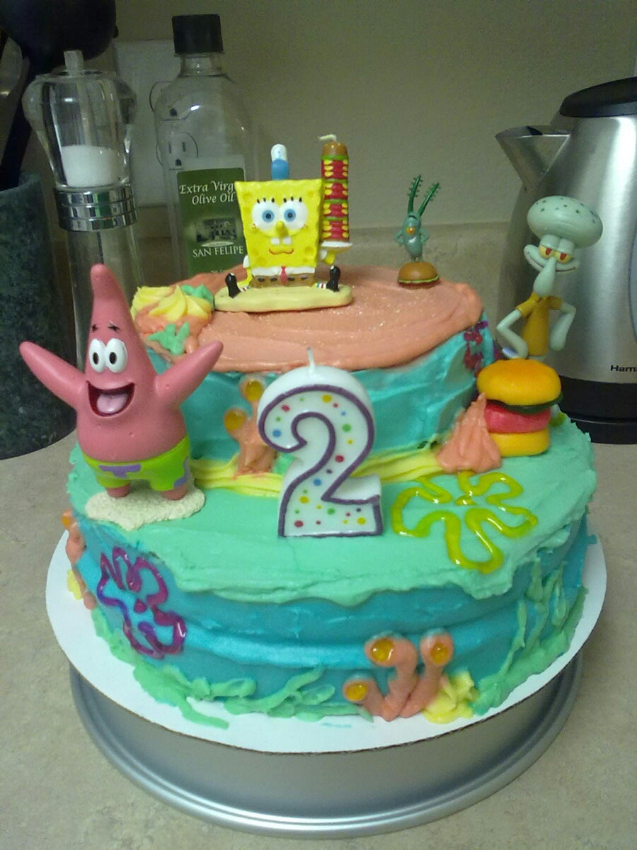 Homemade Spongebob Birthday Cake Idea