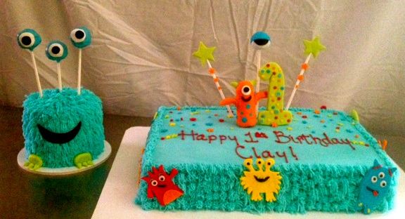 Lil Monster 1st Birthday Cake