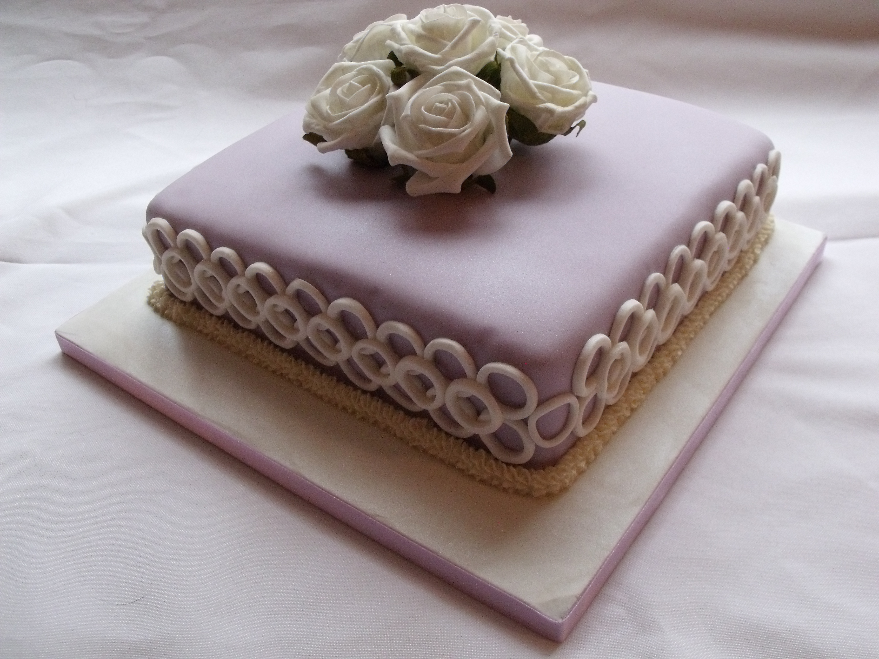 Lilac Roses Birthday Cake