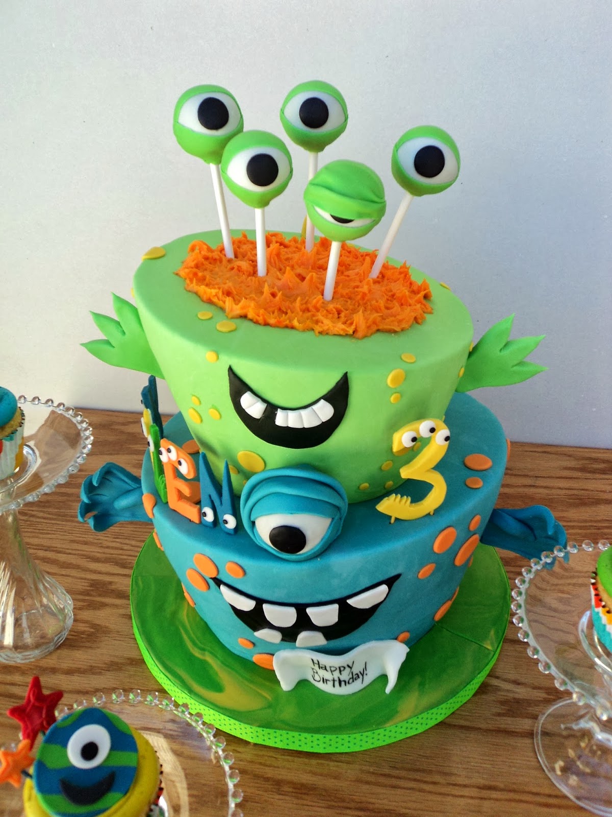 Little Monster Birthday Cake