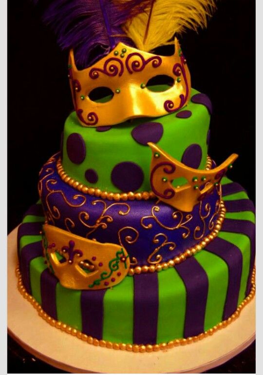 Mardi Gras Cake