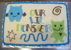 Monster Theme Sheet Cake