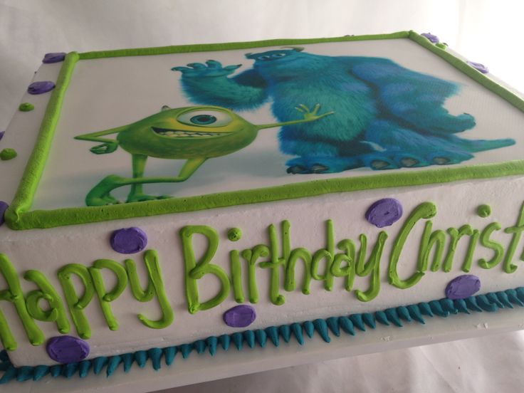 Monsters Inc. Sheet Cake