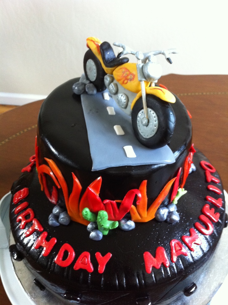 Motorcycle Birthday Cake