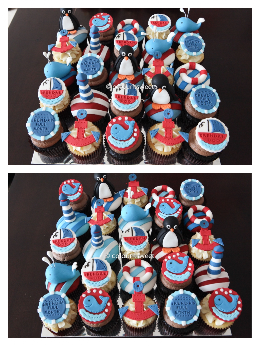 Nautical Theme Cake Cupcakes