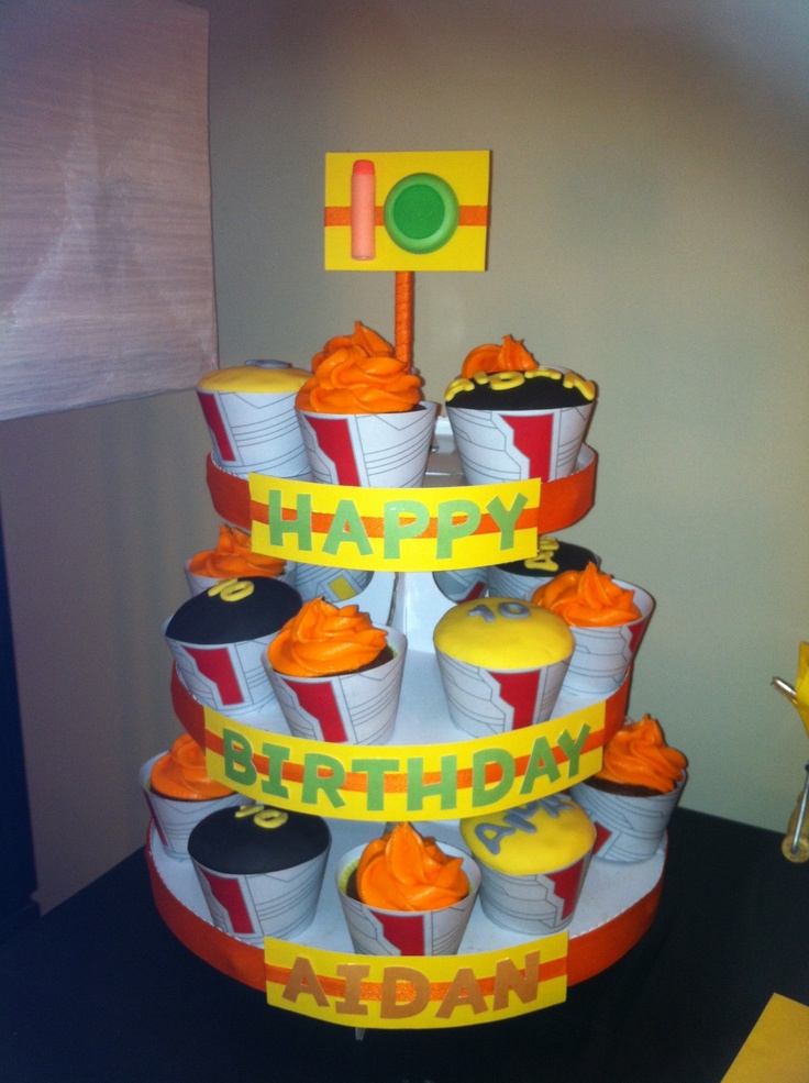 Nerf Gun Birthday Cupcake Ideas