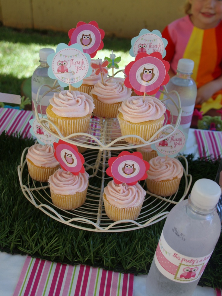 Owl Birthday Cupcake Ideas