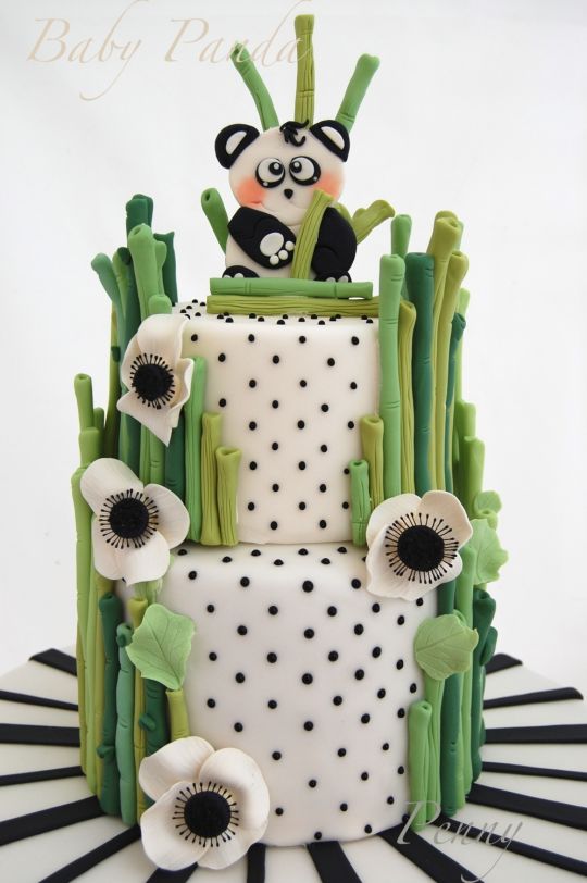 Panda Baby Shower Cake