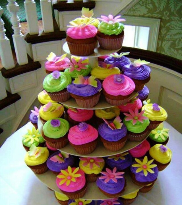 Pink Cupcake Tower Pinterest