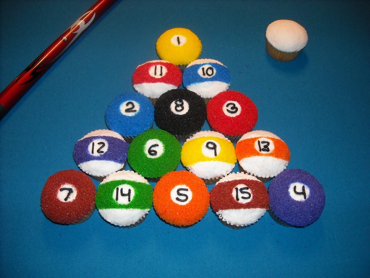 Pool Ball Cupcakes