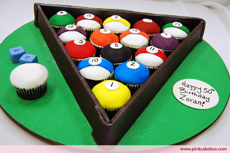 Pool Ball Cupcakes