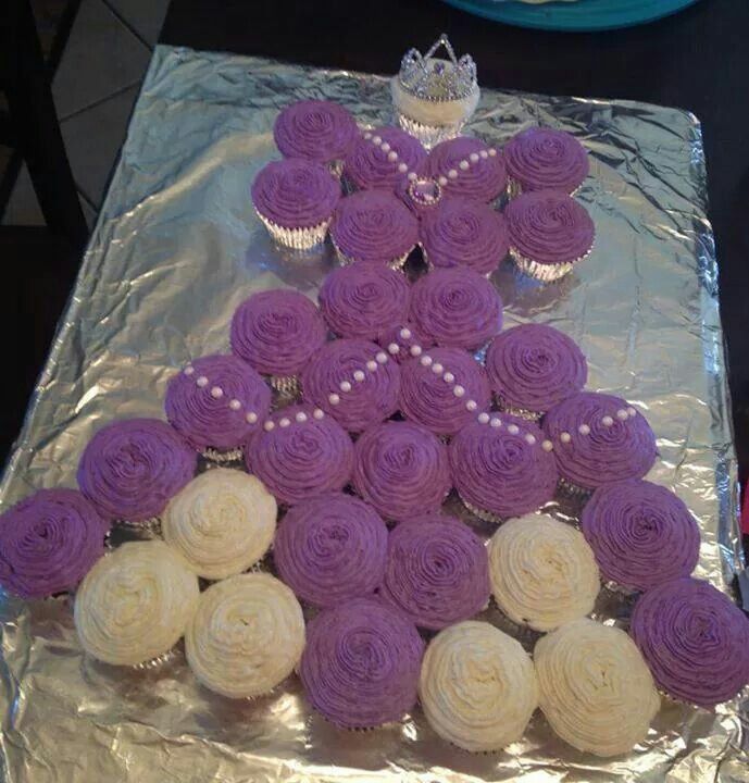Princess Dress Cupcake Cake Ideas