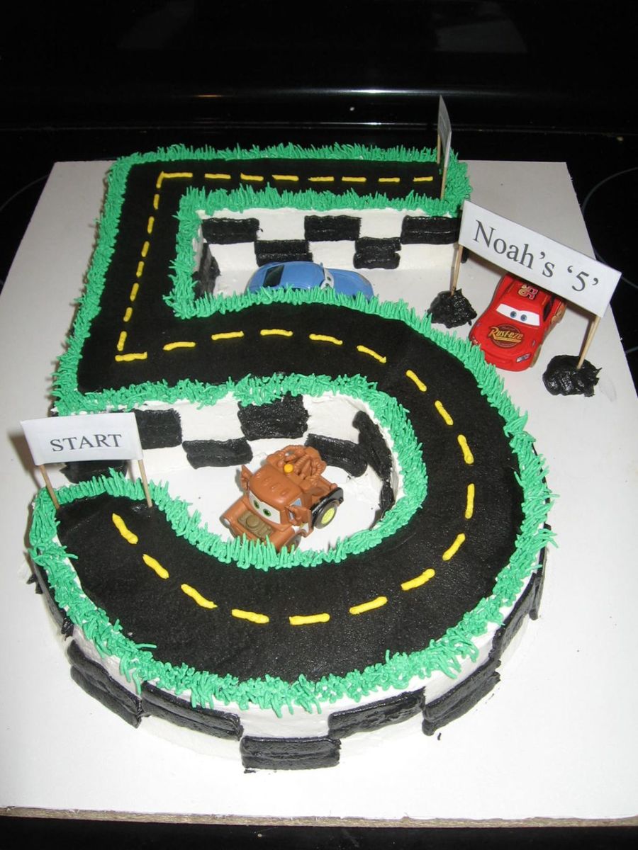 Race Car Track Birthday Cake